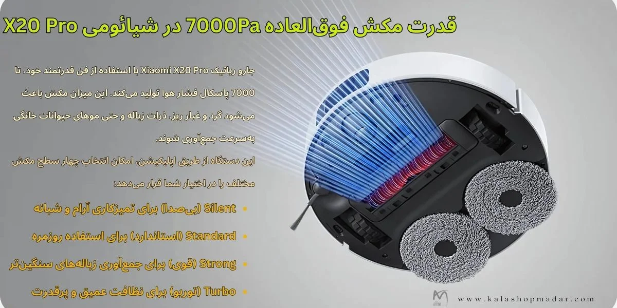 قیمت جارو رباتیک شیائومی X20 Pro