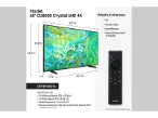 تلویزیون کریستال 4K سامسونگ مدل CU8000 سایز 65 اینچ 65" Class Crystal UHD CU8000 UN65CU8000FXZA